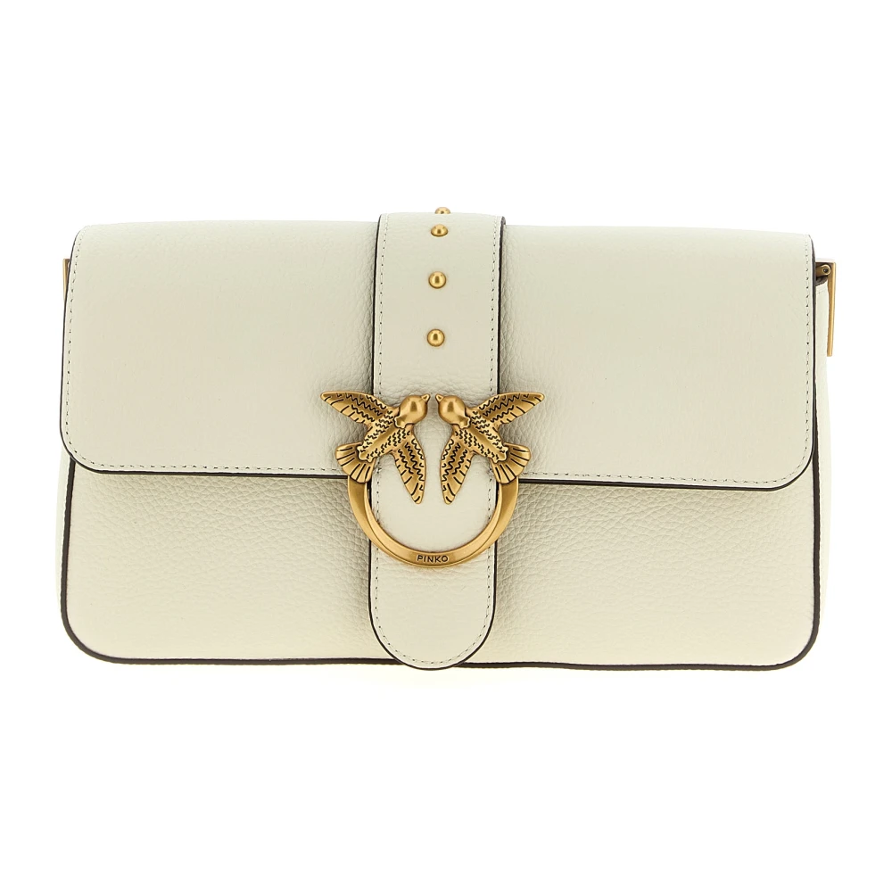 Pinko Vit Love One Classic Crossbody-Väska