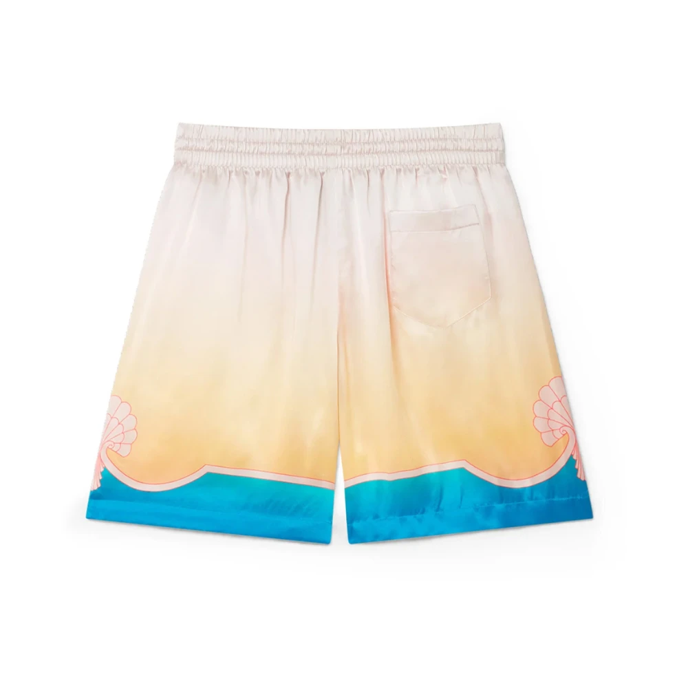 Casablanca Schelp Kunst Zijden Shorts MultiKleur Multicolor Heren