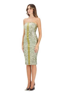 robe-midi-vert-pailletee-elegante-femme
