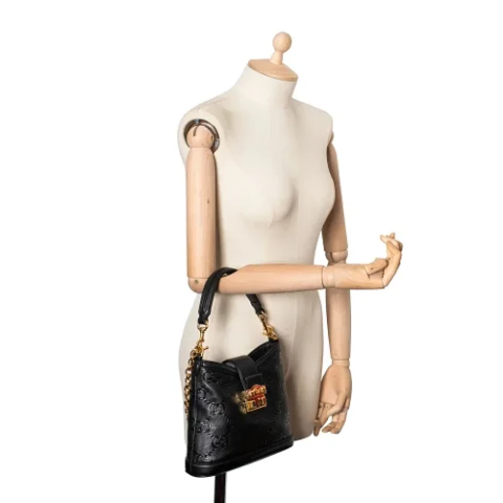 Gucci Vintage Pre-owned Leather gucci-bags Black Dames