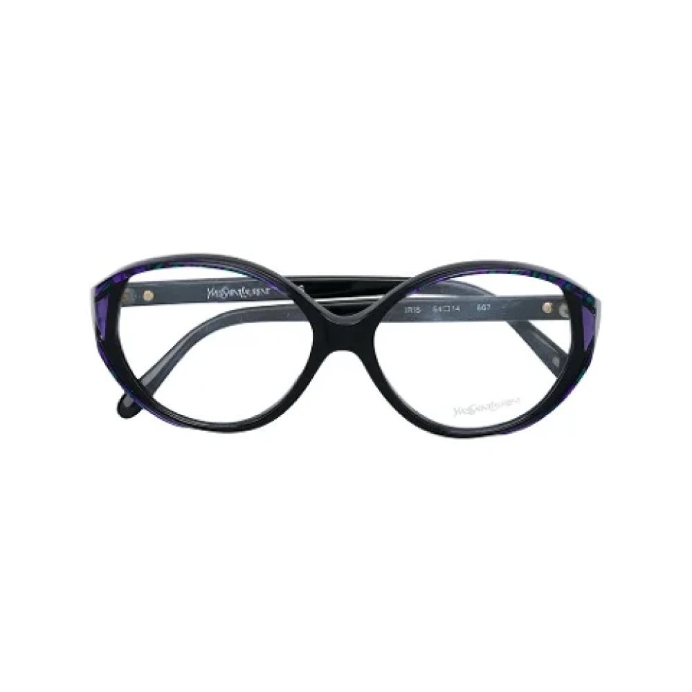 Yves Saint Laurent Vintage Pre-owned Acetate sunglasses Black Dames