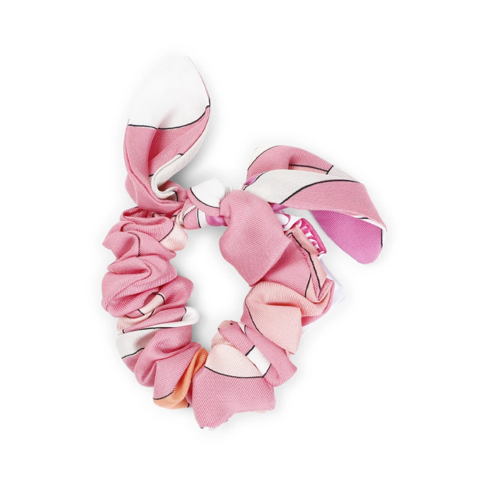 EMILIO PUCCI Roze Zijden Haaraccessoires met Strikdetail Pink Dames