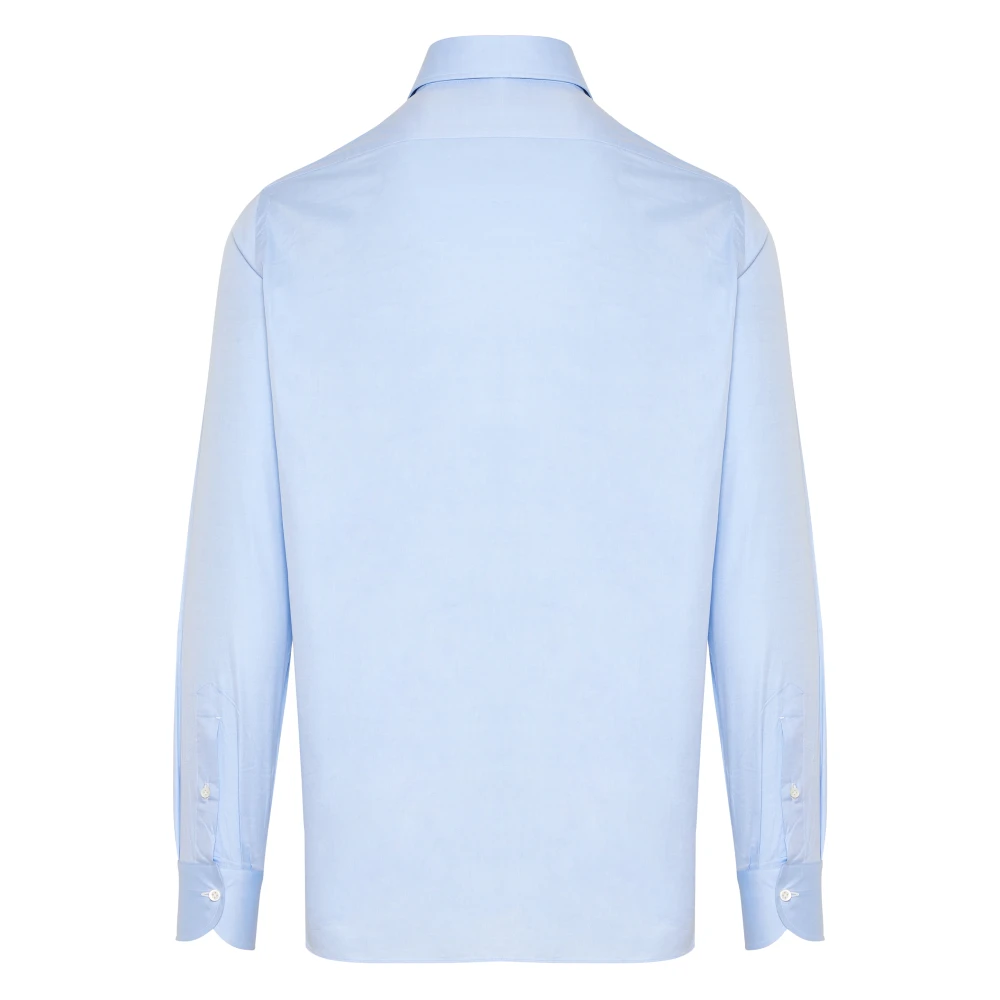 Borrelli Italiaans katoenen overhemd Blue Heren