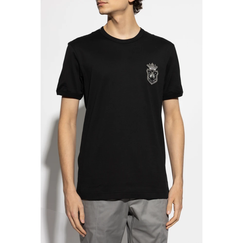 Dolce & Gabbana T-shirt met applicatie Black Heren