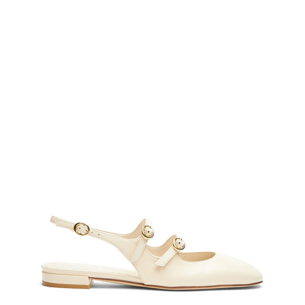 Stuart Weitzman Women's White Ballerina Shoes, 5 Uk, Mary Jane Slingback Shoes