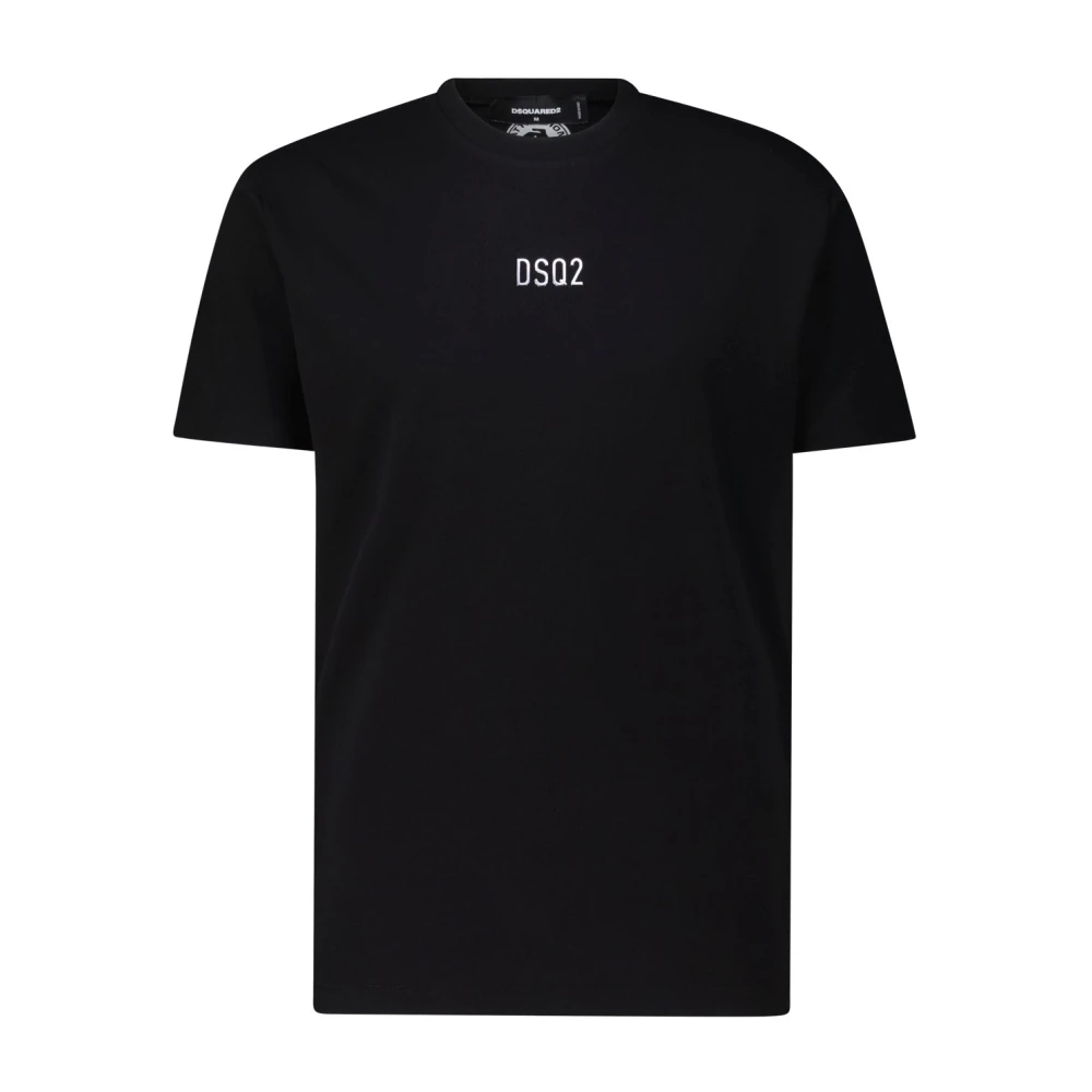 Dsquared2 Logo T-shirt met metalen applicatie Black Heren