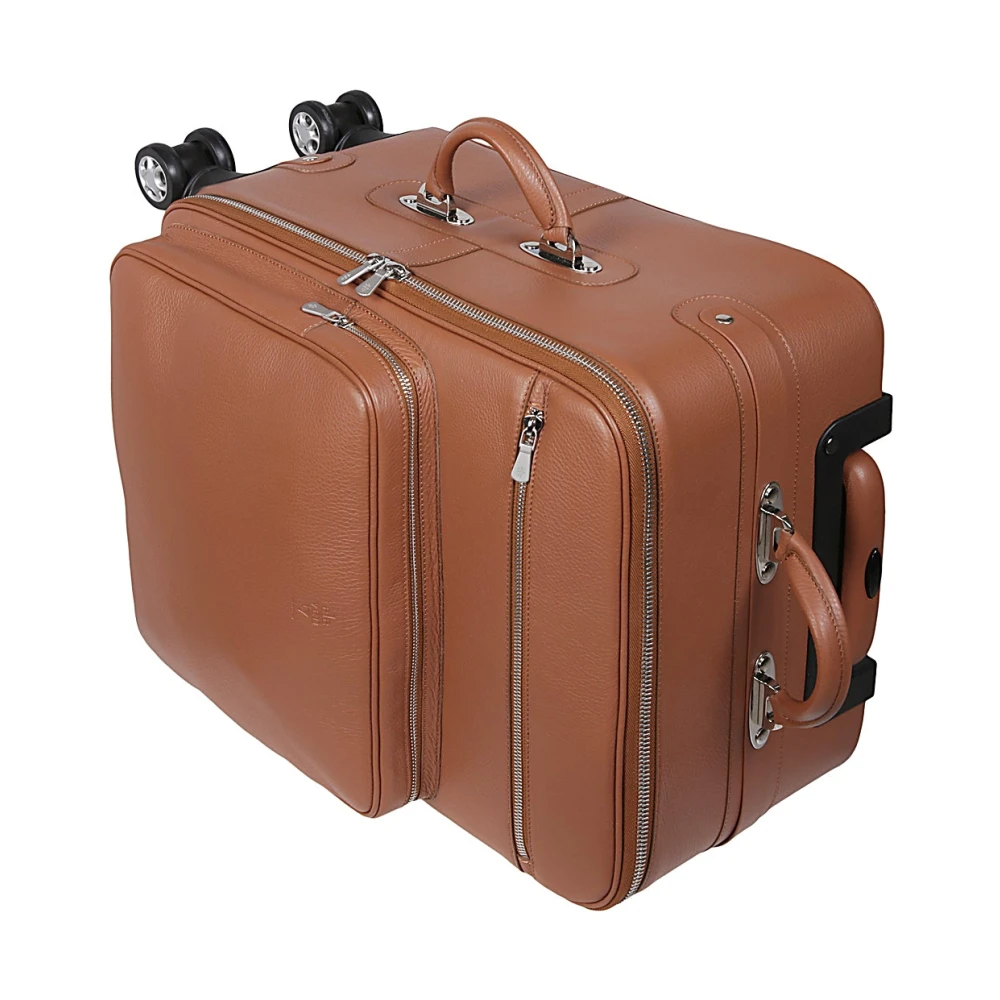 Eleventy Hoogwaardige leren trolley Brown Unisex