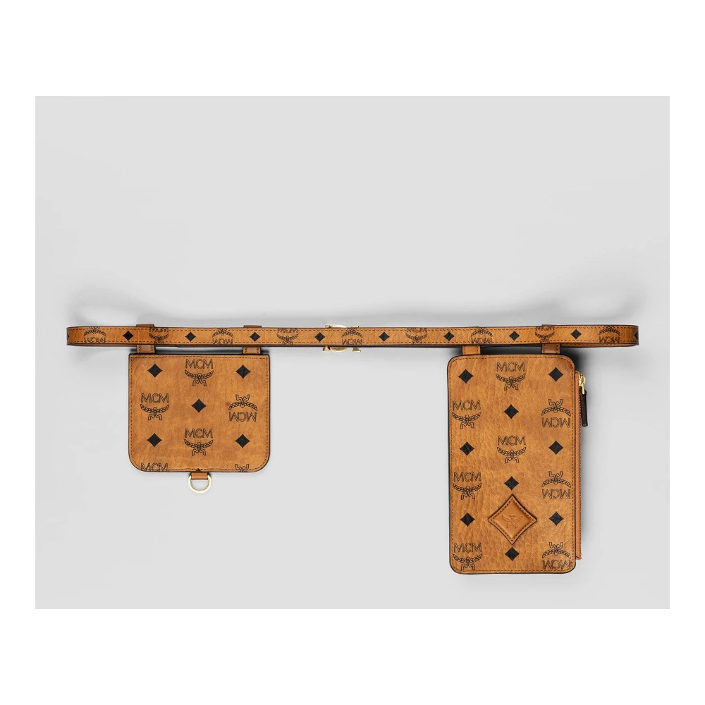 MCM M-Art Pouch-Riem in Visetos Brown Dames