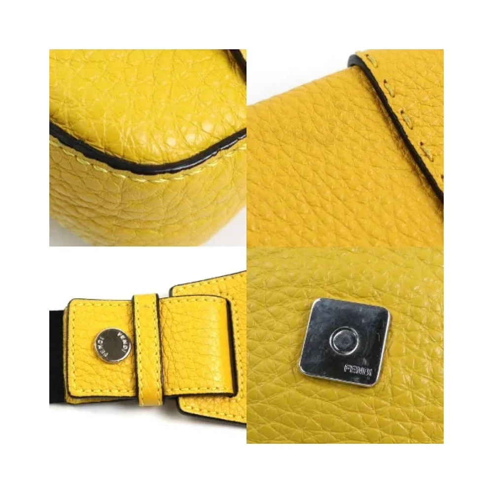 Fendi Vintage Pre-owned Leather fendi-bags Yellow Heren
