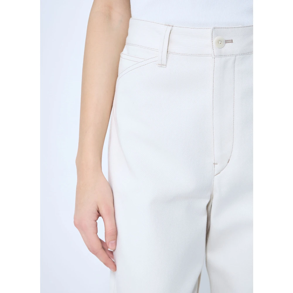 Lemaire Gedraaide Straight-Leg Broek Beige Dames