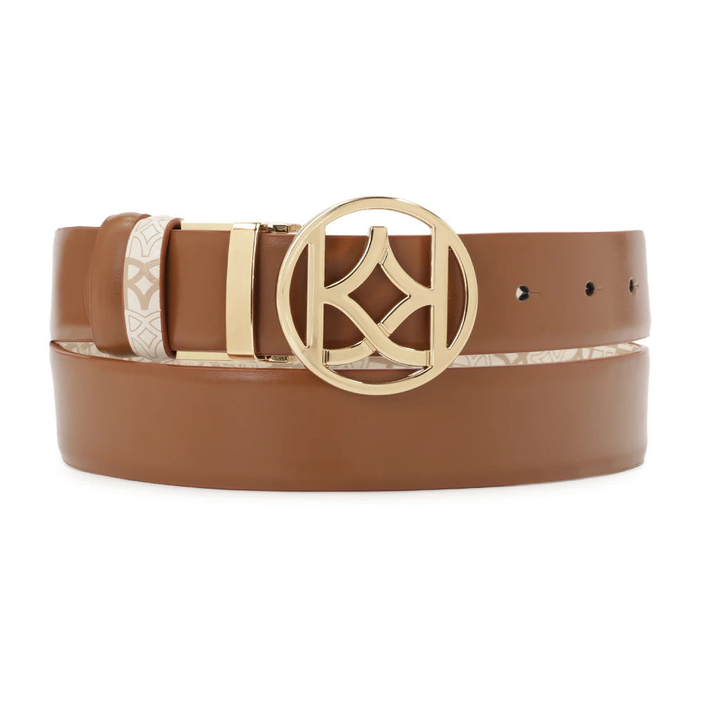 Kazar Beige en bruin dubbelzijdige riem met monogrammen Beige Dames