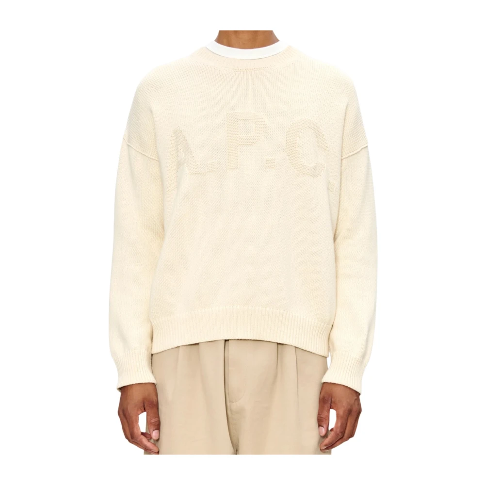 A.p.c. Uomo Beige Maglie, M, New,
