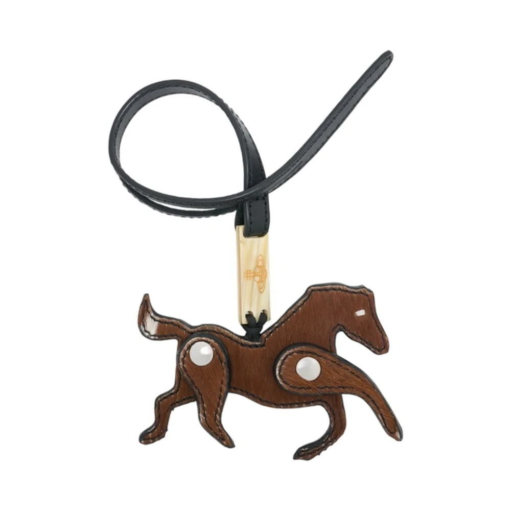Vivienne Westwood Unisex Brown Horse Charm Keychain