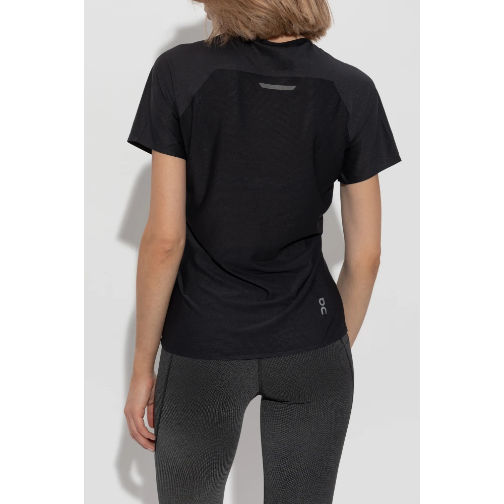 ON Running Trainings T-shirt met logo Black Dames