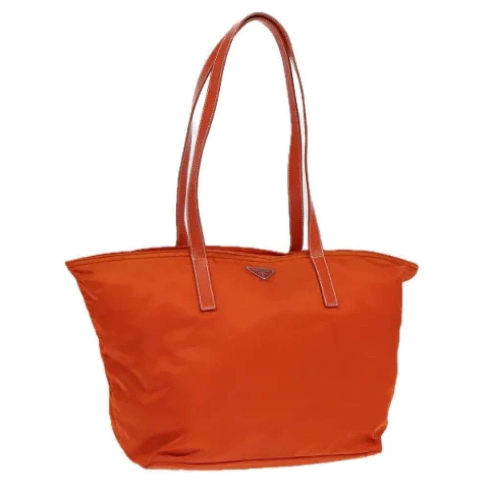 Prada Vintage Pre-owned Leather totes Orange Dames