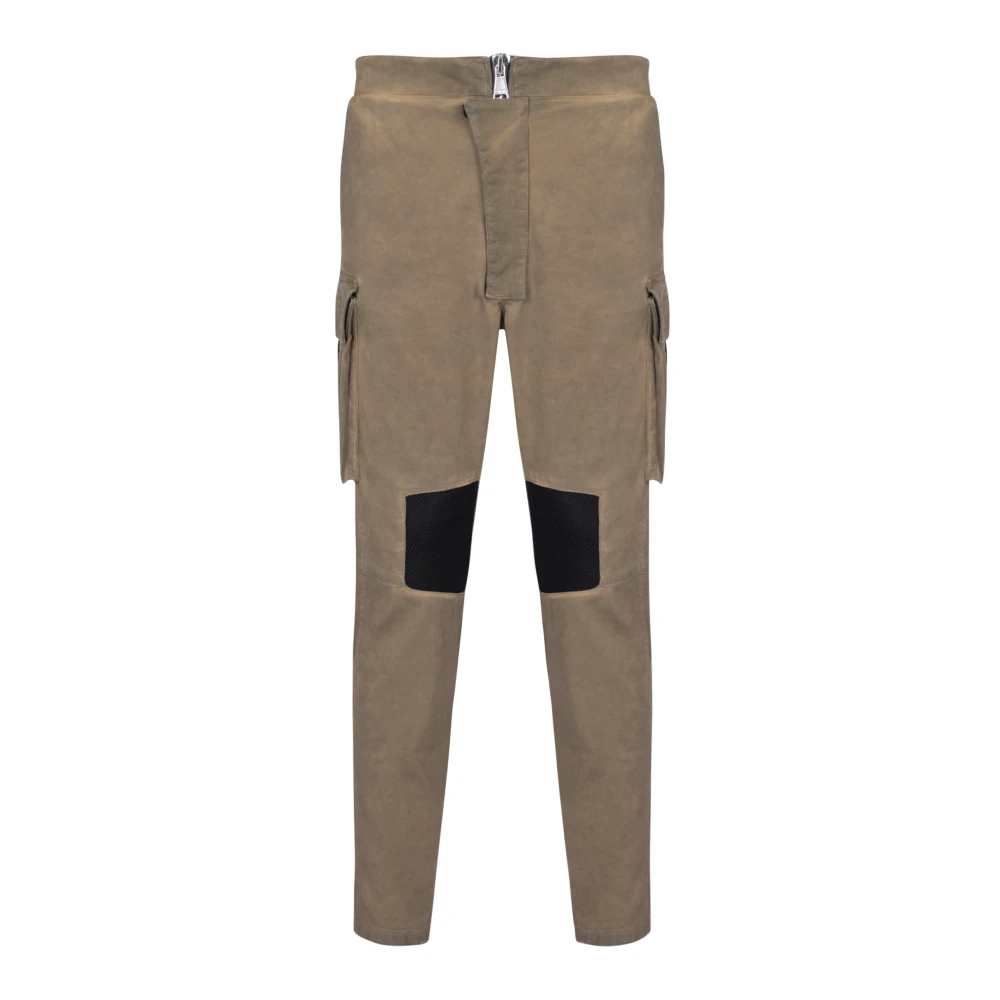 Balmain Green Cotton Cargo Trousers With Inserts - Male - Slim-Fit Trousers - W30 - Trousers