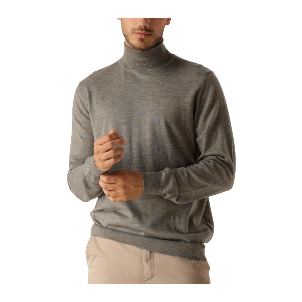 Profuomo Heren Roll Neck Pullover Sweater Beige Heren