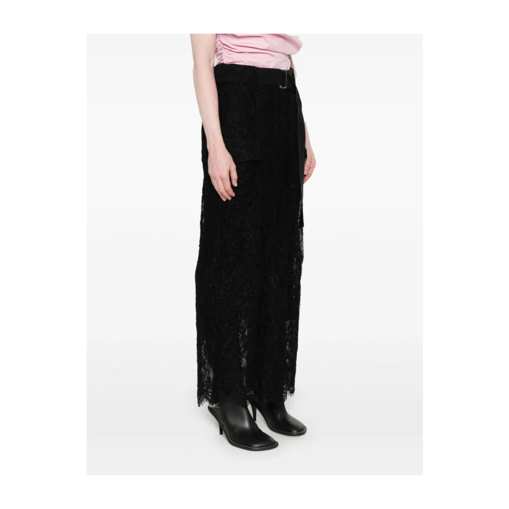 Ermanno Scervino Zwarte kanten cargorok Black Dames