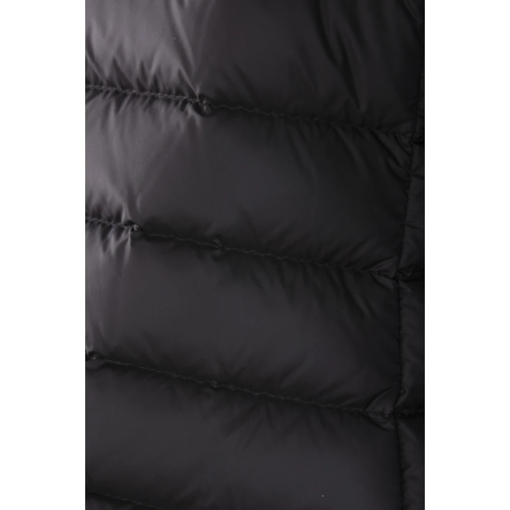 Moncler Zwarte Nylon Hoodiejas Black Dames