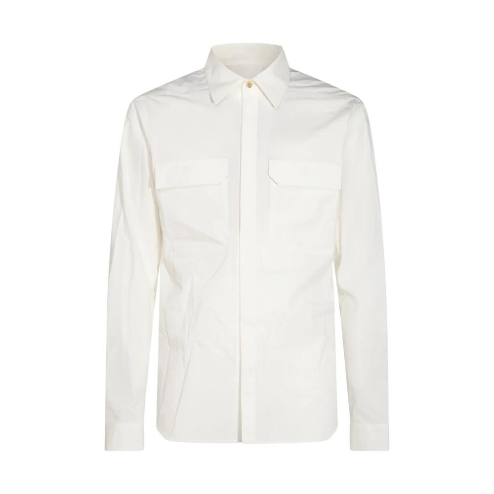 Rick Owens Witte Katoenen Overhemd met Lange Mouwen White Heren