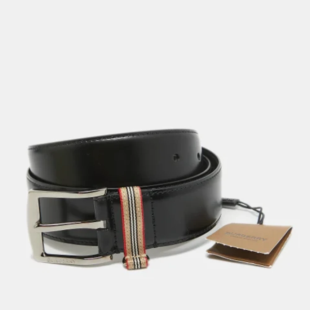 Burberry Vintage Pre-owned Leather belts Black Heren