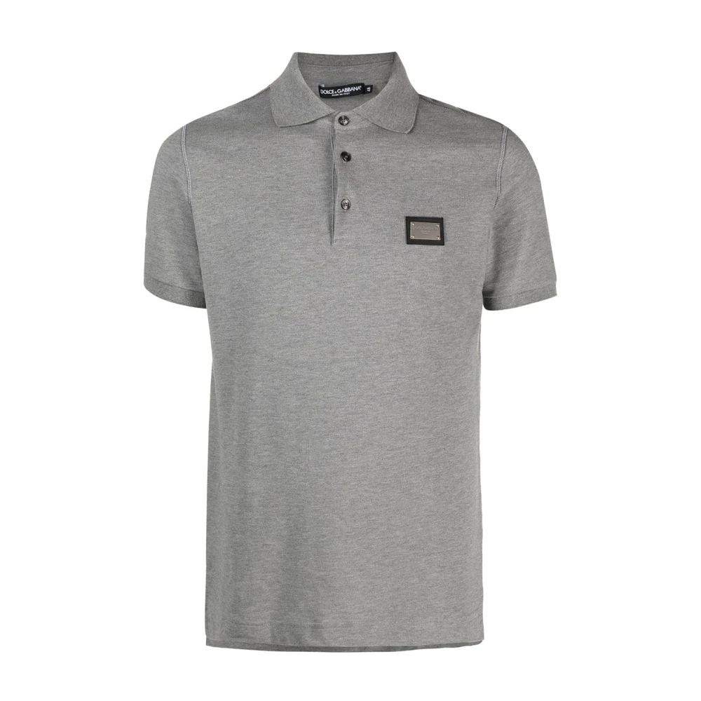 Dolce & Gabbana Klassieke Polo Shirt in Diverse Kleuren Gray Heren