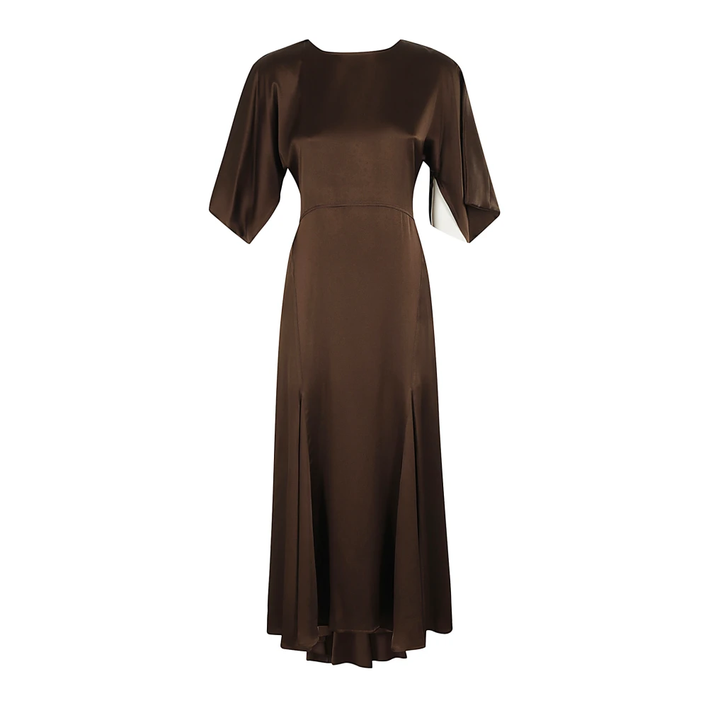 Semicouture Elegante Bloemenjurk voor Vrouwen Brown Dames