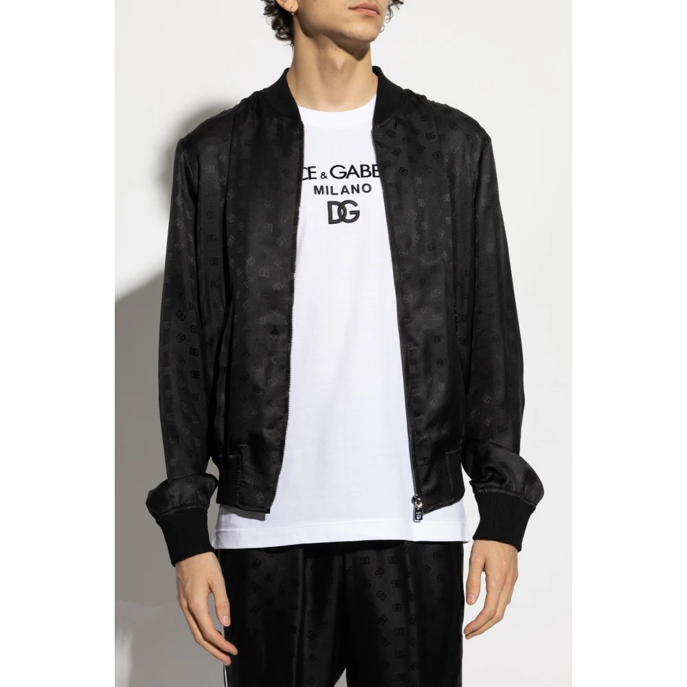 Dolce & Gabbana Zijden bomberjack Black Heren