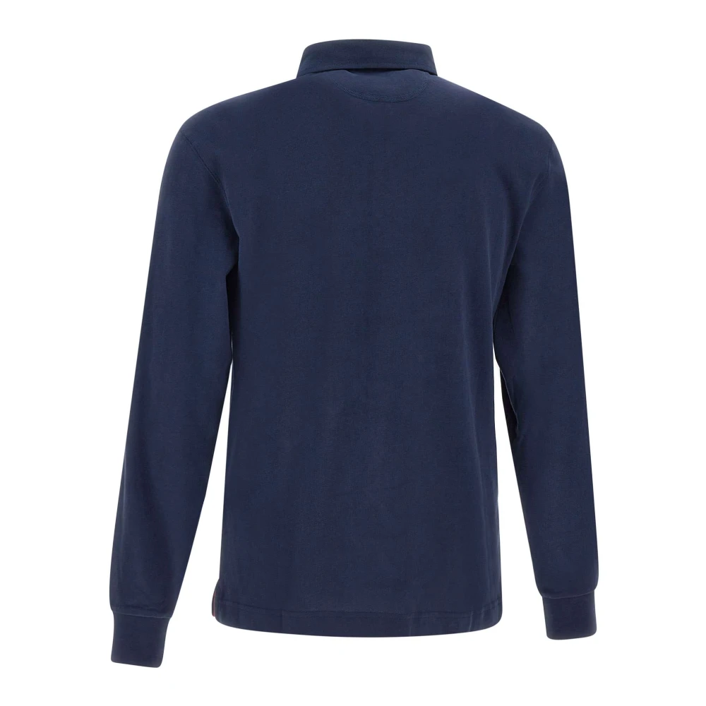 LA MARTINA Heren Katoenen Polo Shirt Blauw Klassiek Blue Heren