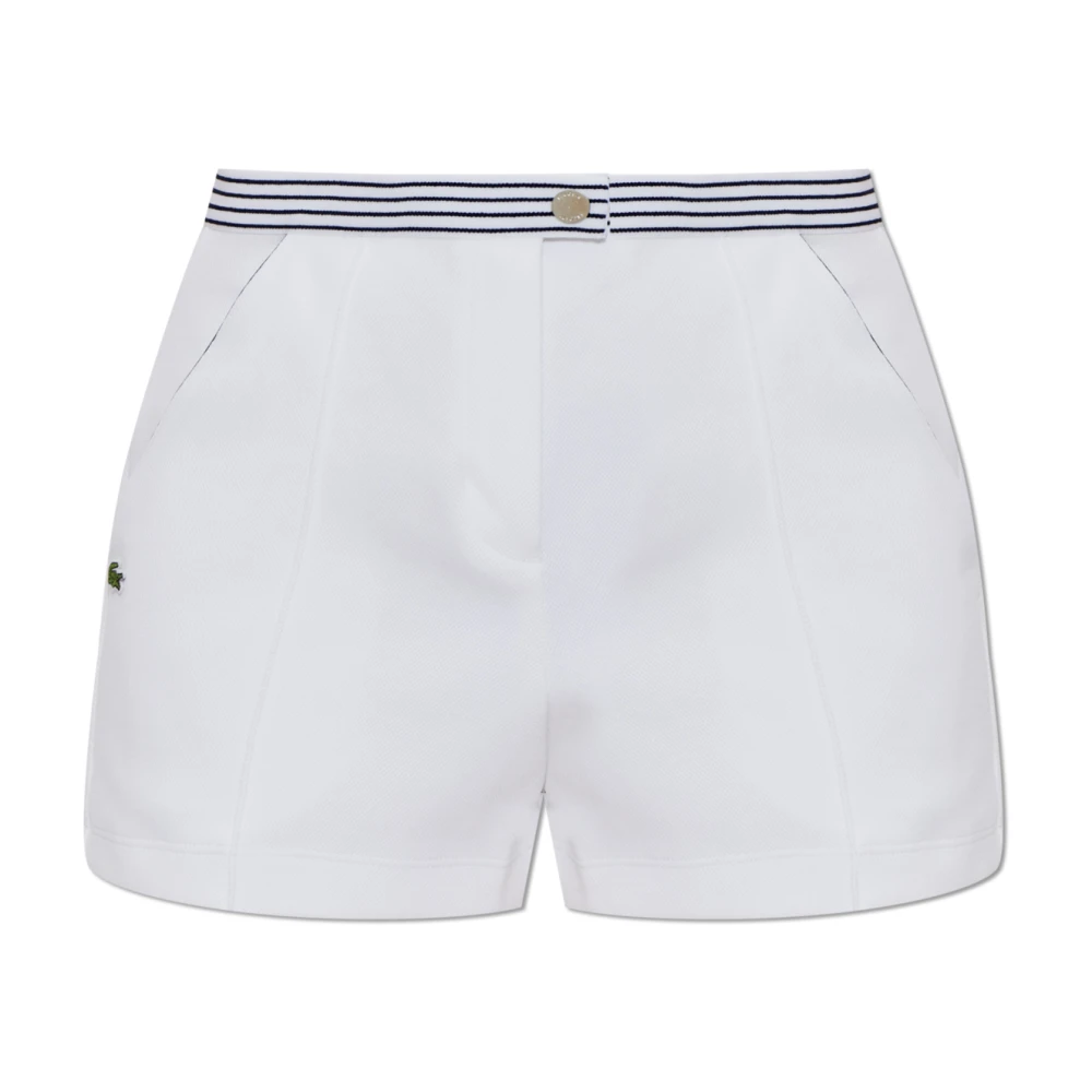 Lacoste Donna Bianco Pantaloncini, M, New,