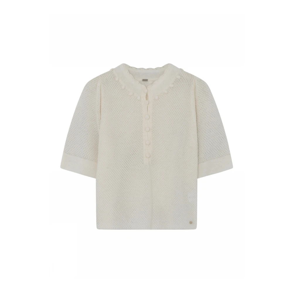 Gustav Women's White Round-Neck Knitwear - Round-Neck Knitwear - M - Knitwear