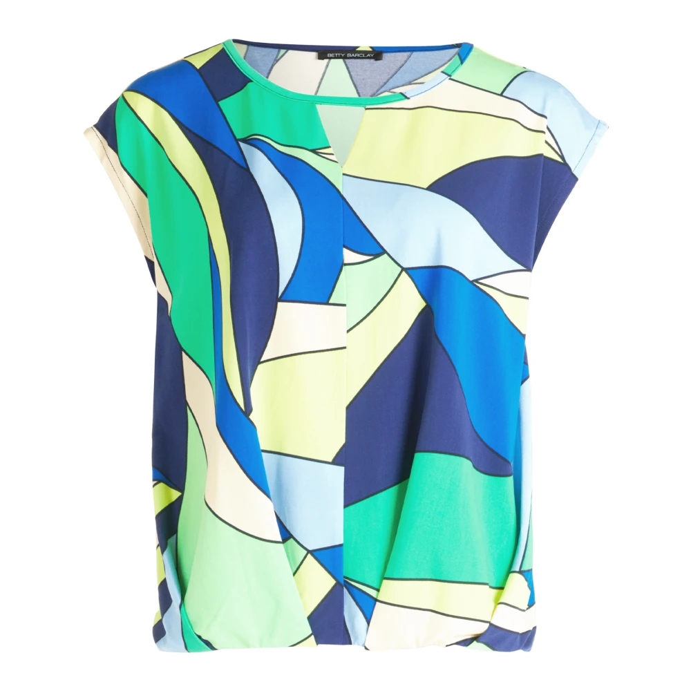Betty Barclay Elastische Blouse Shirt Bloemenprint Multicolor Dames