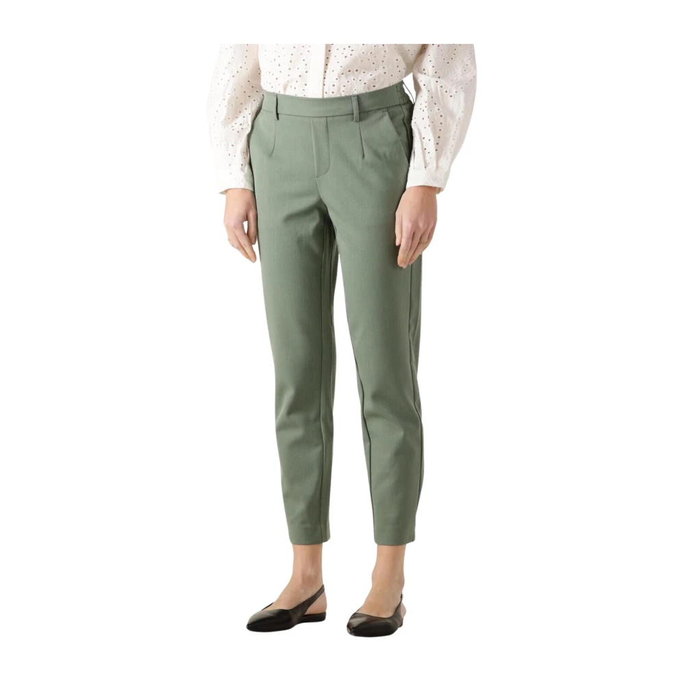 Object Groene Slim Pantalon voor Vrouwen Green Dames
