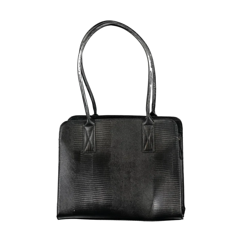 Valentino by Mario Valentino Zwarte polyethyleen schoudertas met meerdere compartimenten Black Dames
