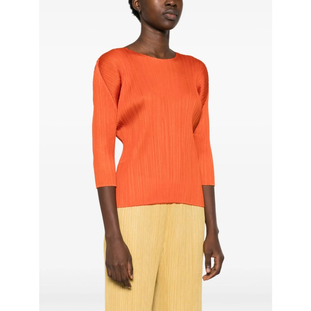 Issey Miyake Casual Katoenen Overhemd voor Mannen Orange Dames