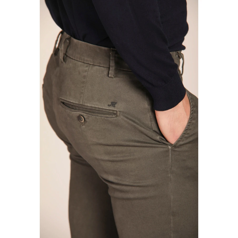 Mason's Extra Slim Fit Chino Broek Green Heren
