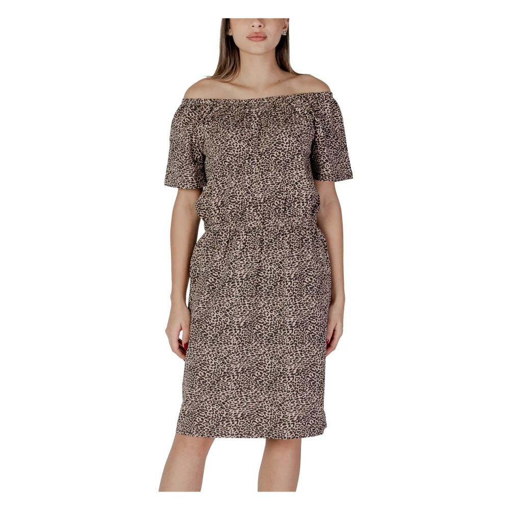 b.Young Luipaardprint Zomerjurk Beige Dames
