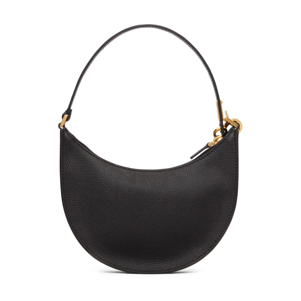 Valentino Garavani Zwarte V-Sling Mini Hobo Tas Black Dames