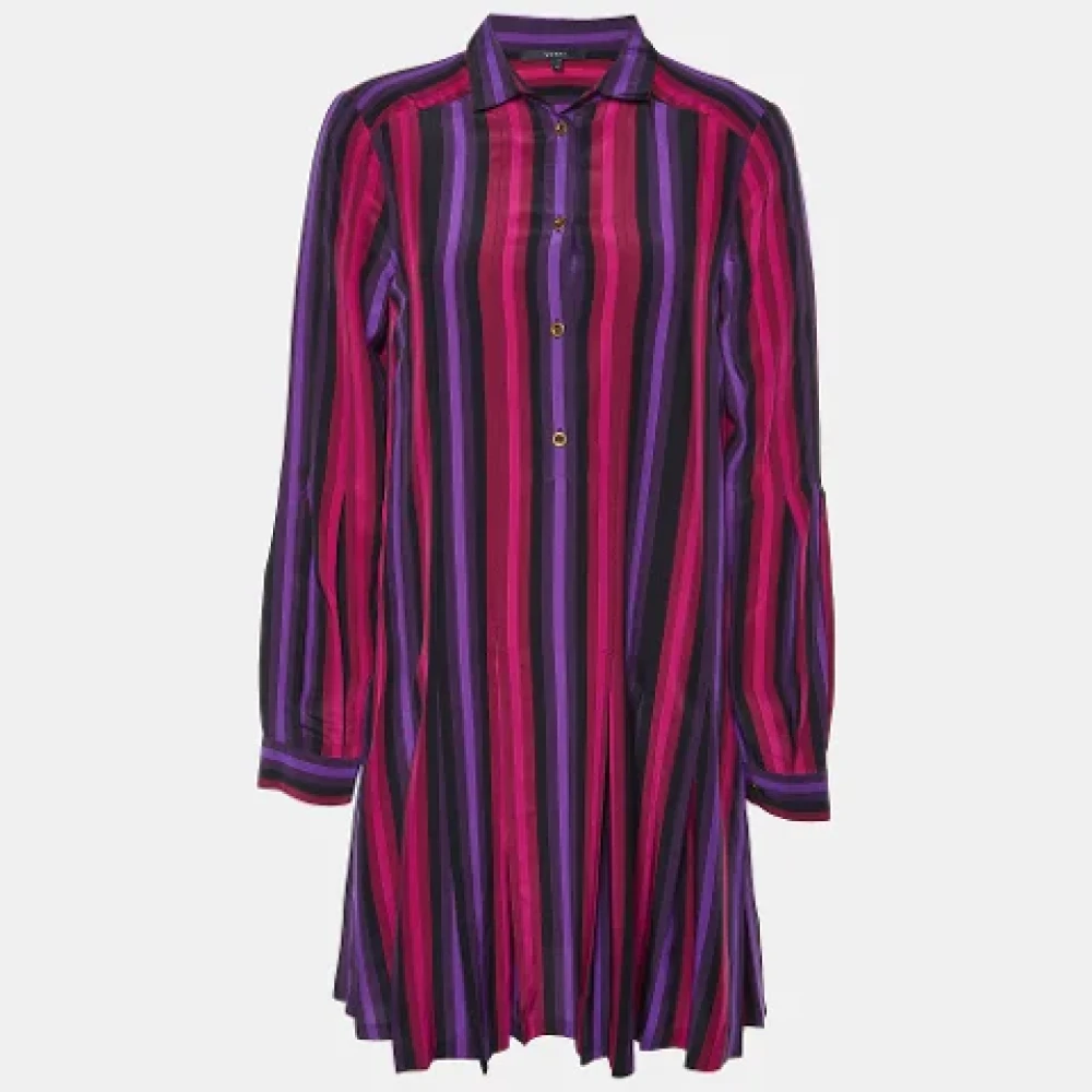 Gucci Vintage Pre-owned Silk dresses Purple Dames