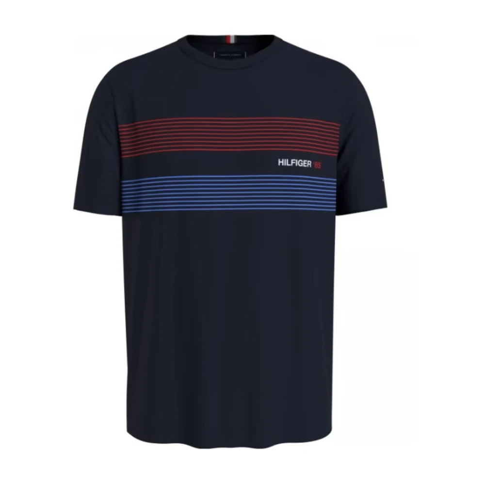 Tommy Hilfiger Heren Chest Tee 85 T-shirt Blue Heren