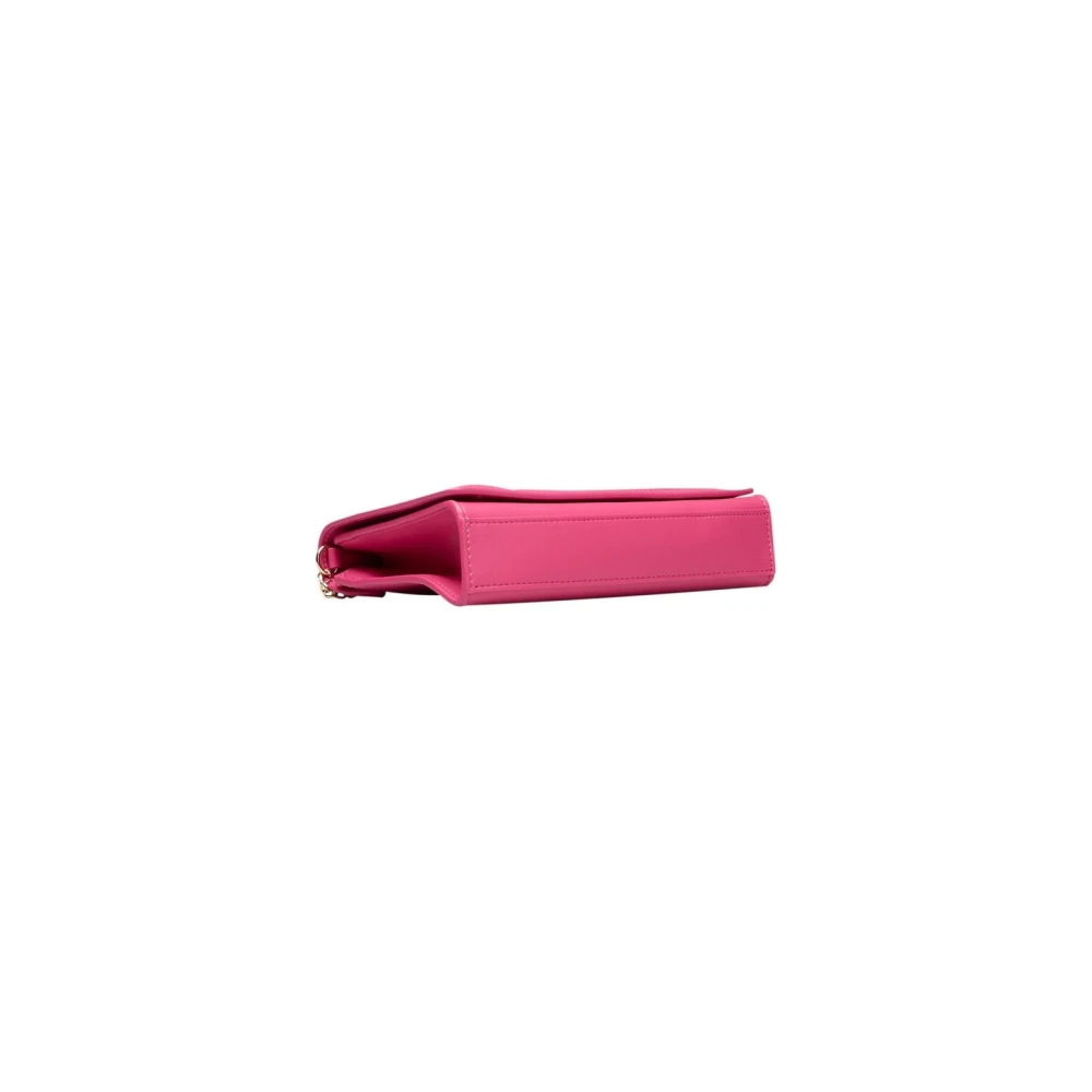 Love Moschino Schoudertas met Ketting en Logo Pink Dames