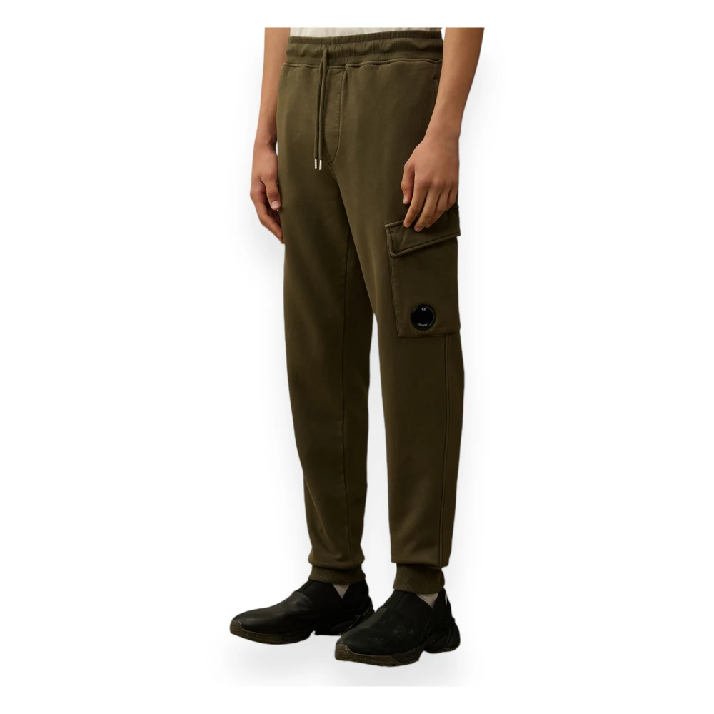 C.P. Company Geborstelde Fleece Cargo Broek Green Heren