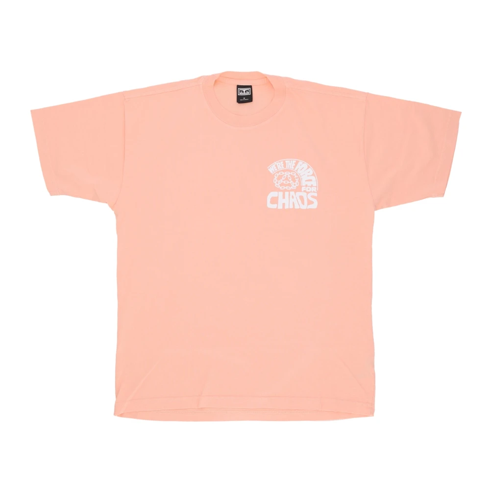 Obey Klassisk Tee med Silkscreen Print Pink, Herr