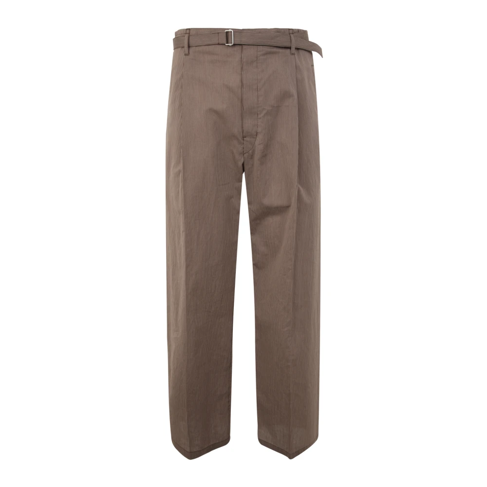 Lemaire Walnoot Cacao Geriemde Easy Broek Brown Heren