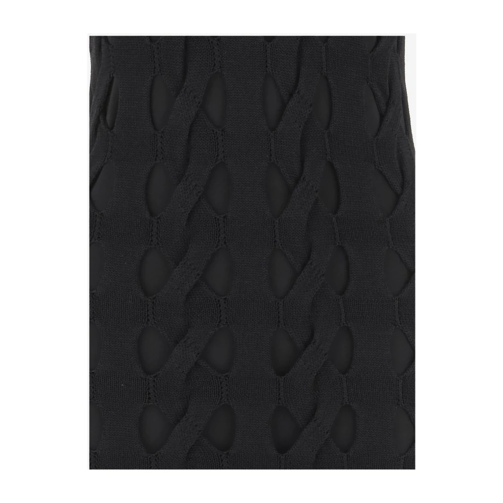 pinko Elegante Midi Jurken met Externe Draad Black Dames