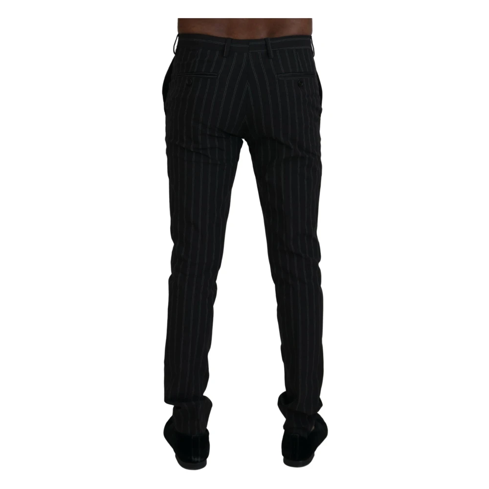 Bencivenga Gestreepte Viscose Pantalon Black Heren