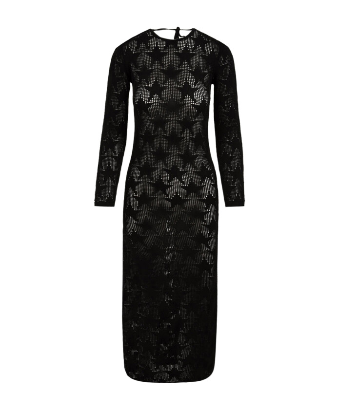 robe-longue-noire-etoilee