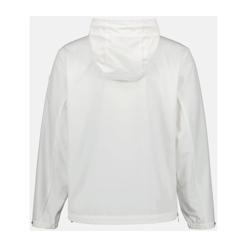 Moncler Nylon Zip-Through Hoodie White Heren