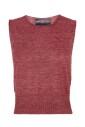 gilet-en-maille-de-lin-rouge-fonce