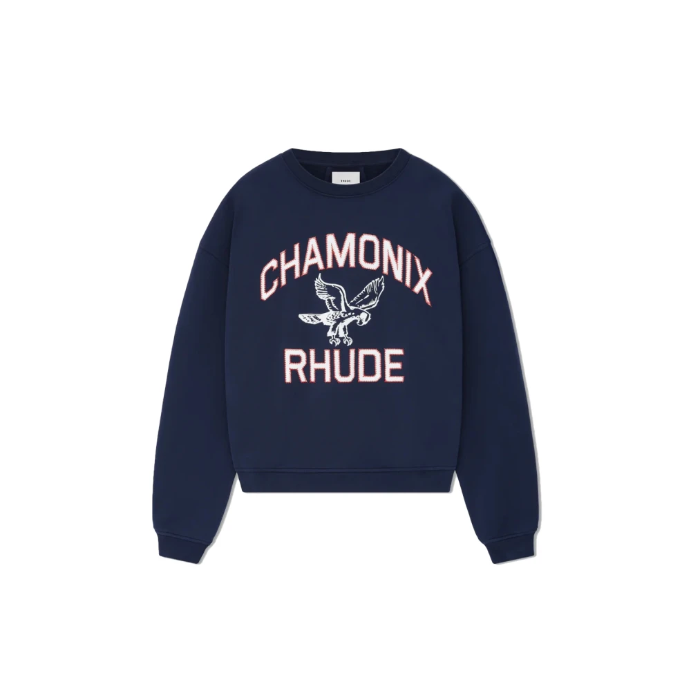 Rhude Chamonix Girocollo Sweatshirt Blue Heren